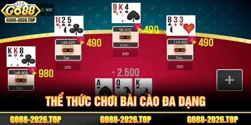 Game cược có nhiều thể thức đánh thú vị.&nbsp;